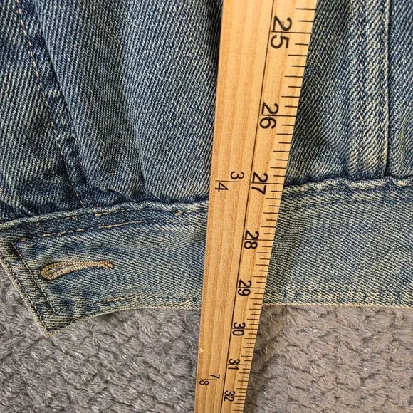 Harley-Davidson Denim Jacket 3XL Big & Tall Blue Jean Trucker Embroidered Logo - Picture 8 of 11